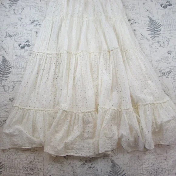 Anthropologie White Eyelet Maxi Dress - Picture 9 of 16